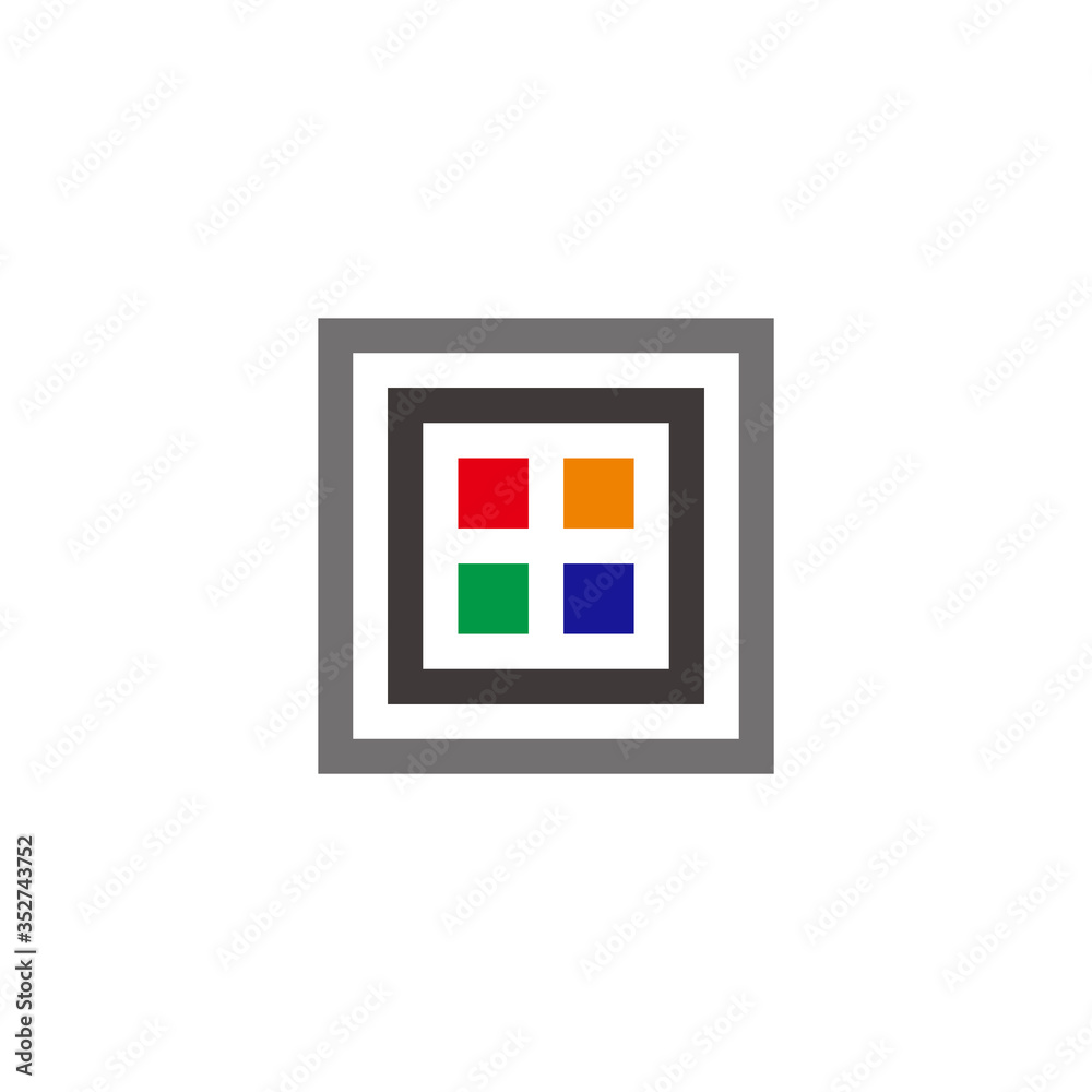 stripes line square colorful window simple geometric design vector stripes line square colorful window simple geometric design vector