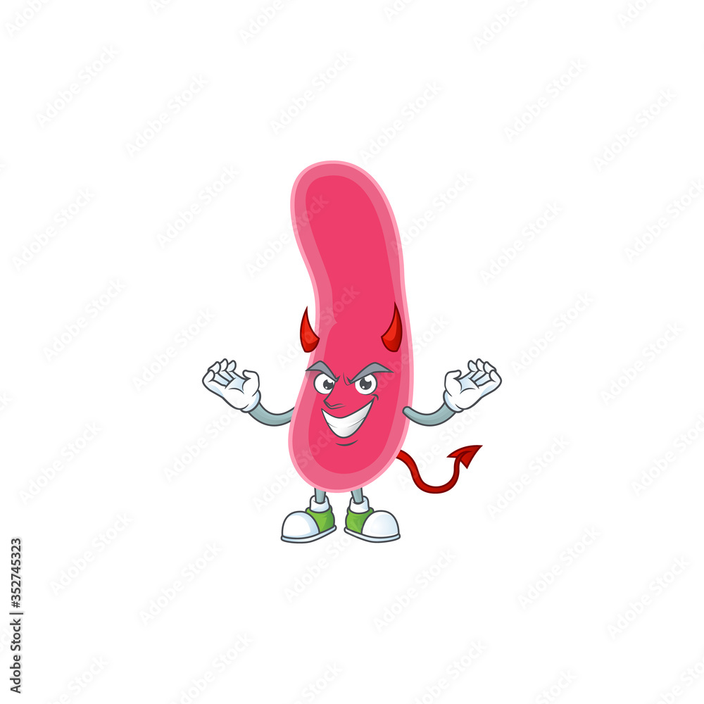 A cartoon image of fusobacteria as a devil character A cartoon image of fusobacteria as a devil character