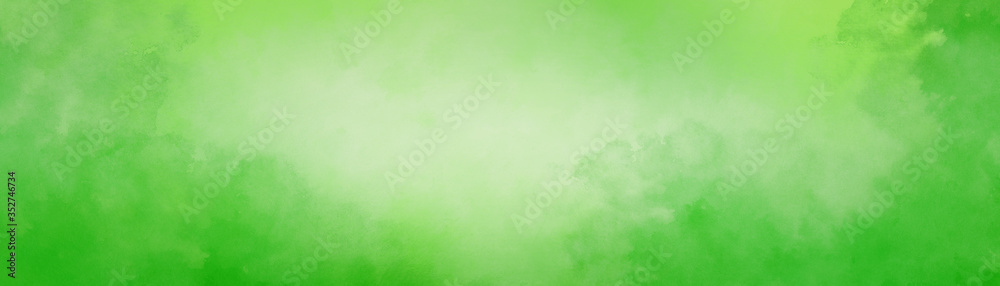 lime green watercolor background with texture and abstract white center and cloudy painted border design