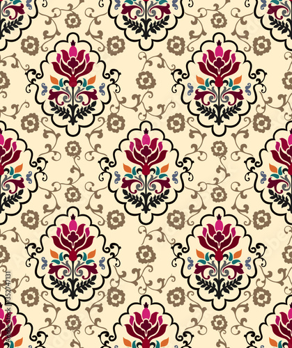 Elegant vintage baroque frame scroll ornament engraving border floral retro pattern antique style acanthus foliage swirl decorative design element Ideal for printing on fabric or paper for wallpapers,