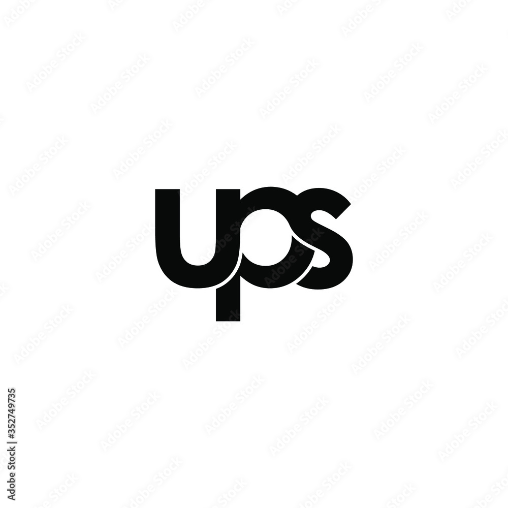ups letter original monogram logo design
