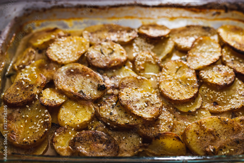 plant-based food, vegan scalloped potato bake with dairy-free cheese and soy milk plant-based food, vegan scalloped potato bake with dairy-free cheese and soy milk