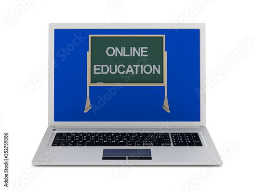 online education on white b...