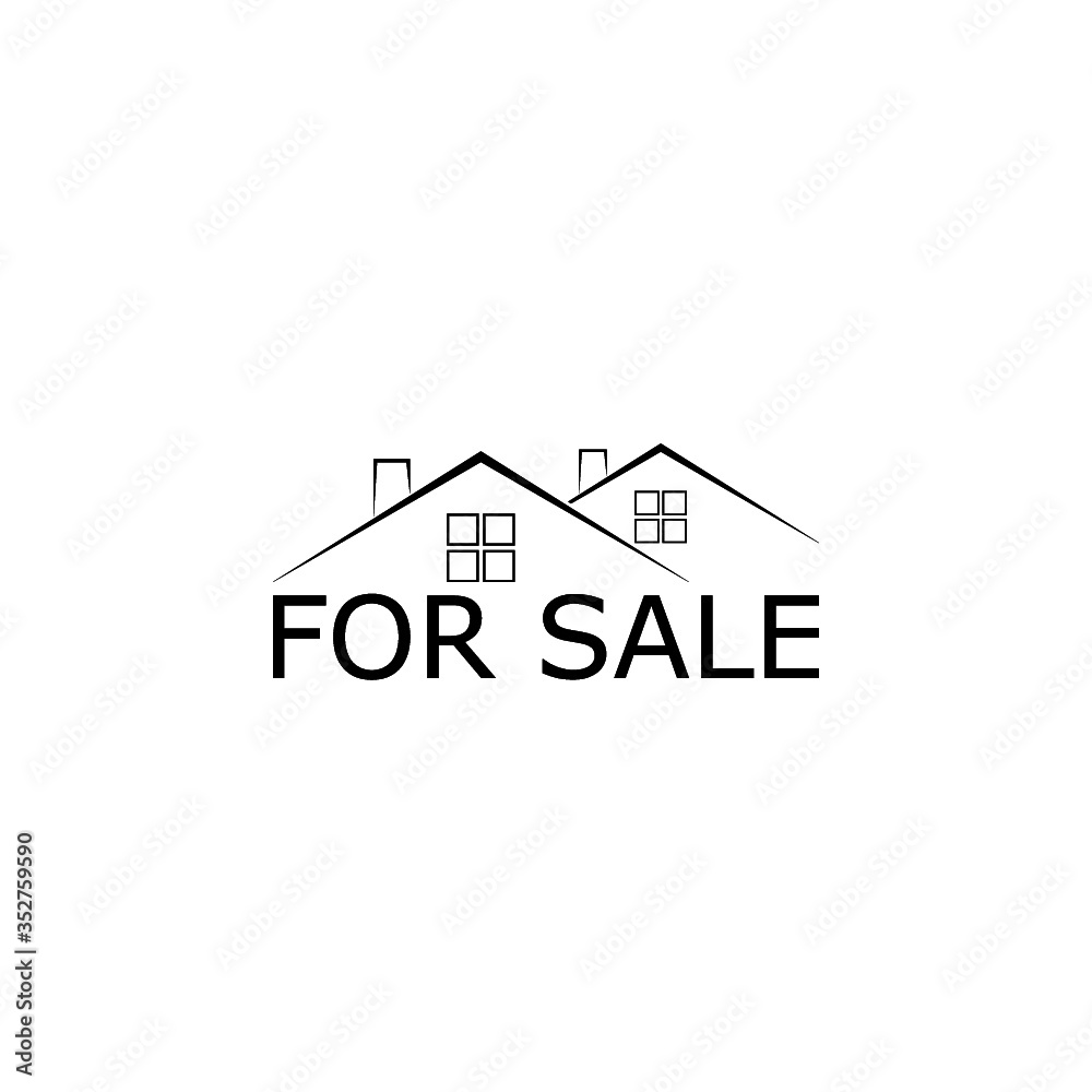 House for sale icon isolated on white background House for sale icon isolated on white background