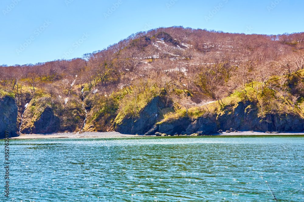 beautiful rocky coast of the Crimea peninsula gengeral plan beautiful rocky coast of the Crimea peninsula gengeral plan