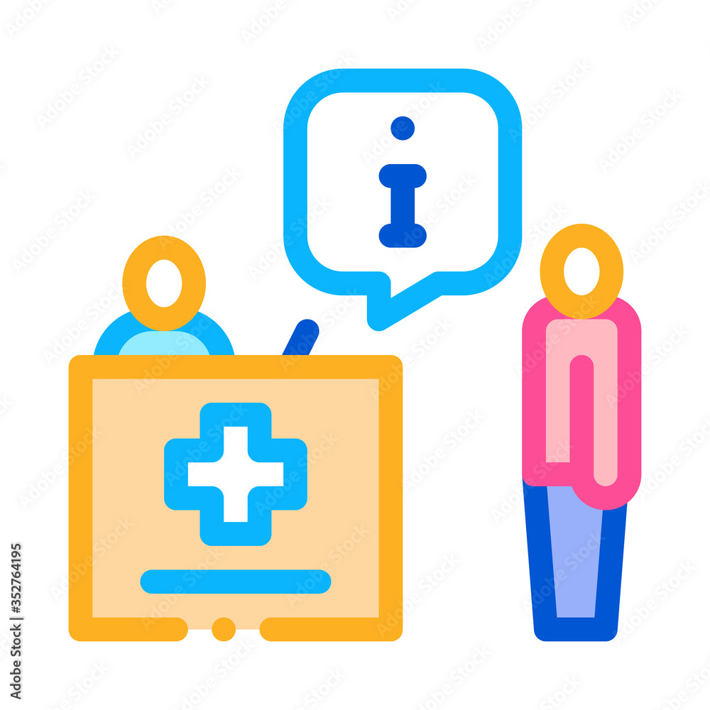 person near check-in point icon vector. person near check-in point sign. color symbol illustration person near check-in point icon vector. person near check-in point sign. color symbol illustration