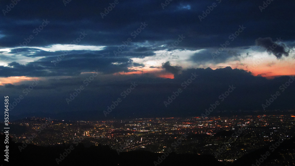 Bogotá nocturna, paisaje 