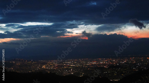 Bogotá nocturna, paisaje 