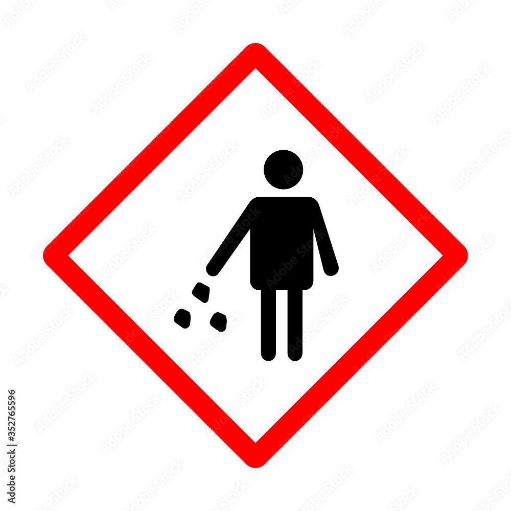 Please Do Not Litter in Swimming Area Concept Vector Red Color Icon Design, Pool and beach safety rules on white background, Thank You For Not Littering Use Trash Can Sign 