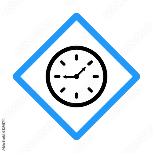 Pool Hours Concept Vector Blue color Icon Design, Pool and beach safety rules on white background, 10 minute break every hour up to the guards discretion. Hours of Operation 
