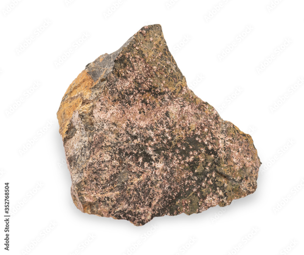 Mineral erythrine with on white background Mineral erythrine with on white background