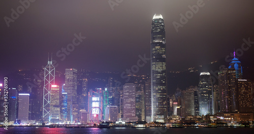 Hong Kong city town night