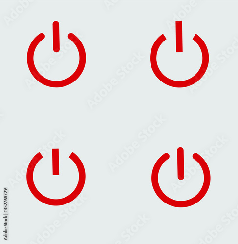 power button on red