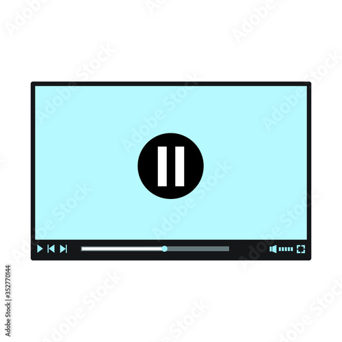 video player icon vector illustration