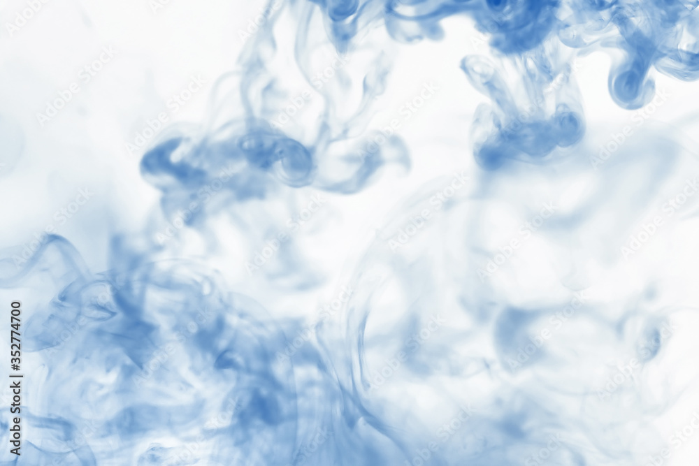 Puffs of paint in water. The dissolution of the dye in water. Water pollution. Concept art creativity. Puffs of paint in water. The dissolution of the dye in water. Water pollution. Concept art creativity.