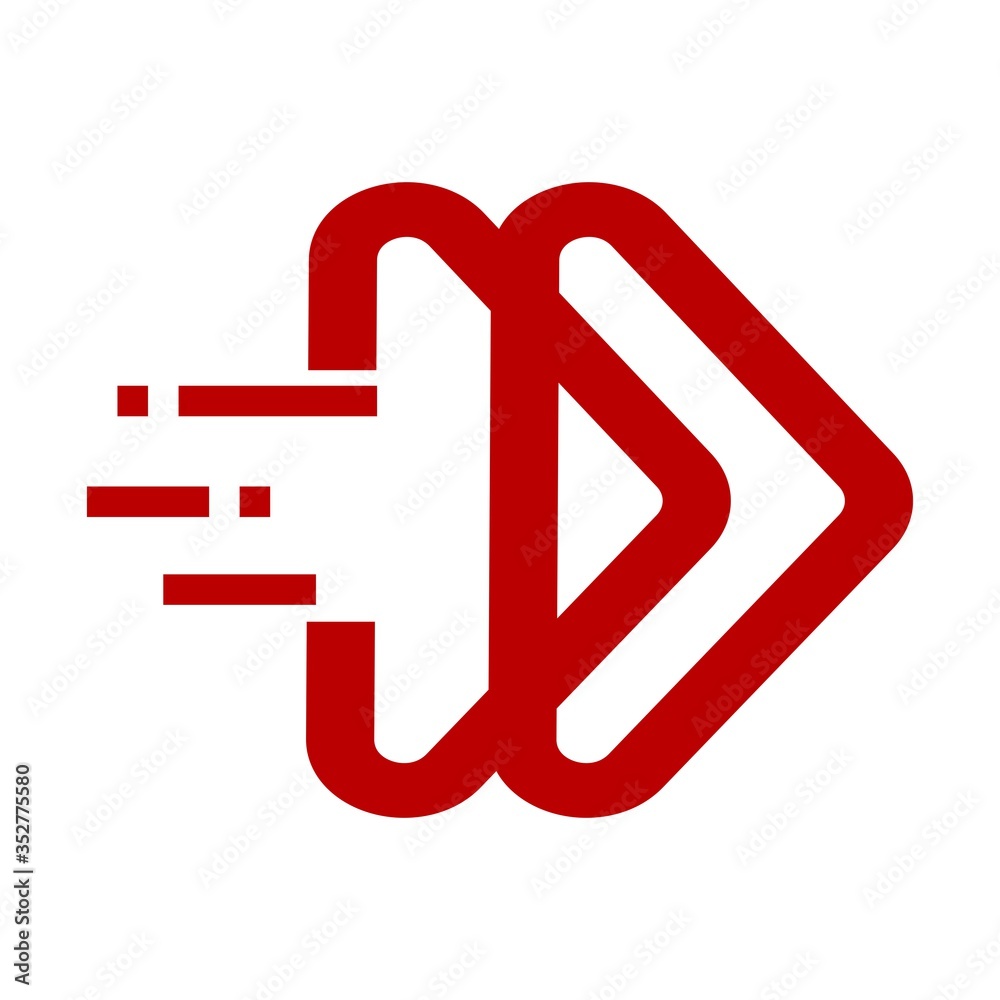 red next fast forward logo and vector icon red next fast forward logo and vector icon