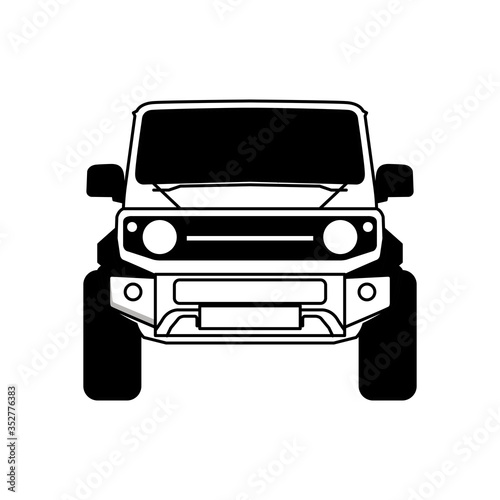 Black Car Silhouette, Adventure car Illutration