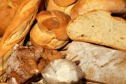  Assorted bread and bag of flour