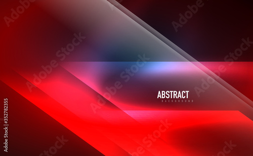 Dynamic neon shiny abstract background. Trendy abstract layout template for business or technology presentation, internet poster or web brochure cover, wallpaper