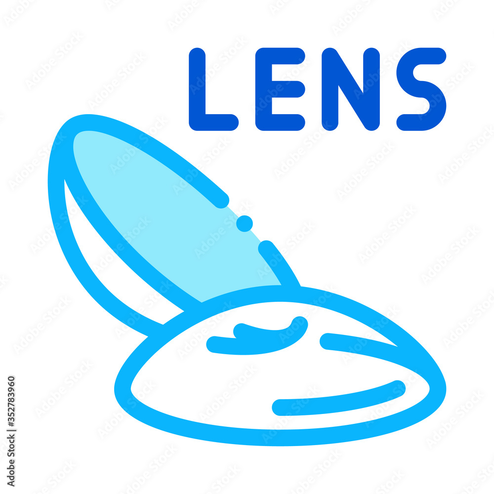 contact lenses icon vector. contact lenses sign. color symbol illustration
