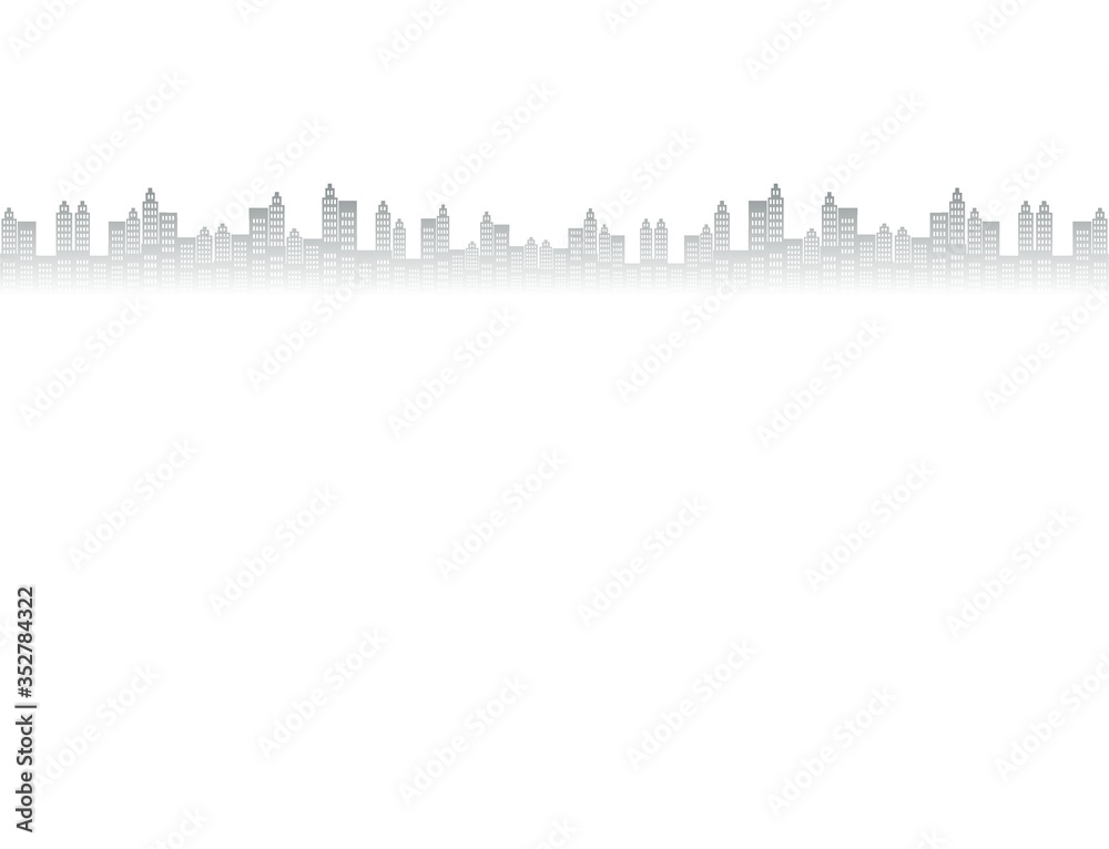 Vector illustration. Big City isolated on white background. Symbols, steps for successful business planning Suitable for advertising and presentations.