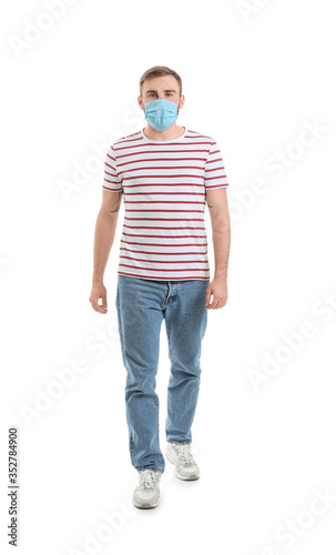 Young man wearing protectiv...