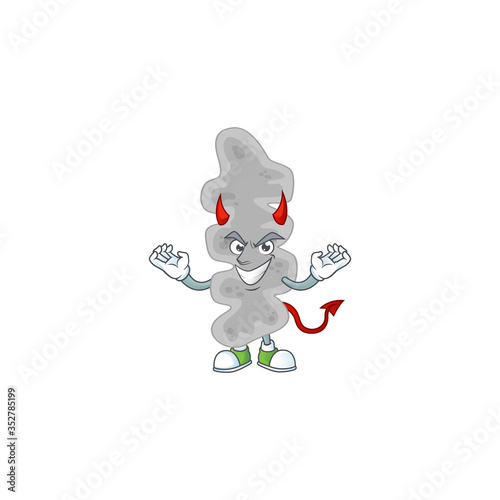 A cartoon image of leptospirillum ferriphilum as a devil character