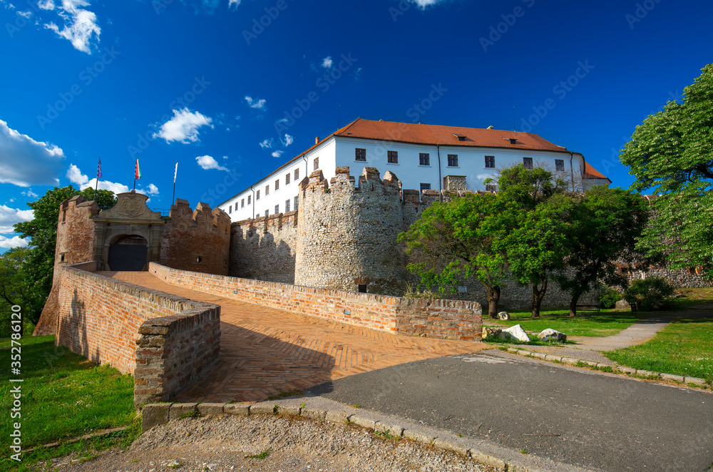 Siklos castle in spring, in Hungary