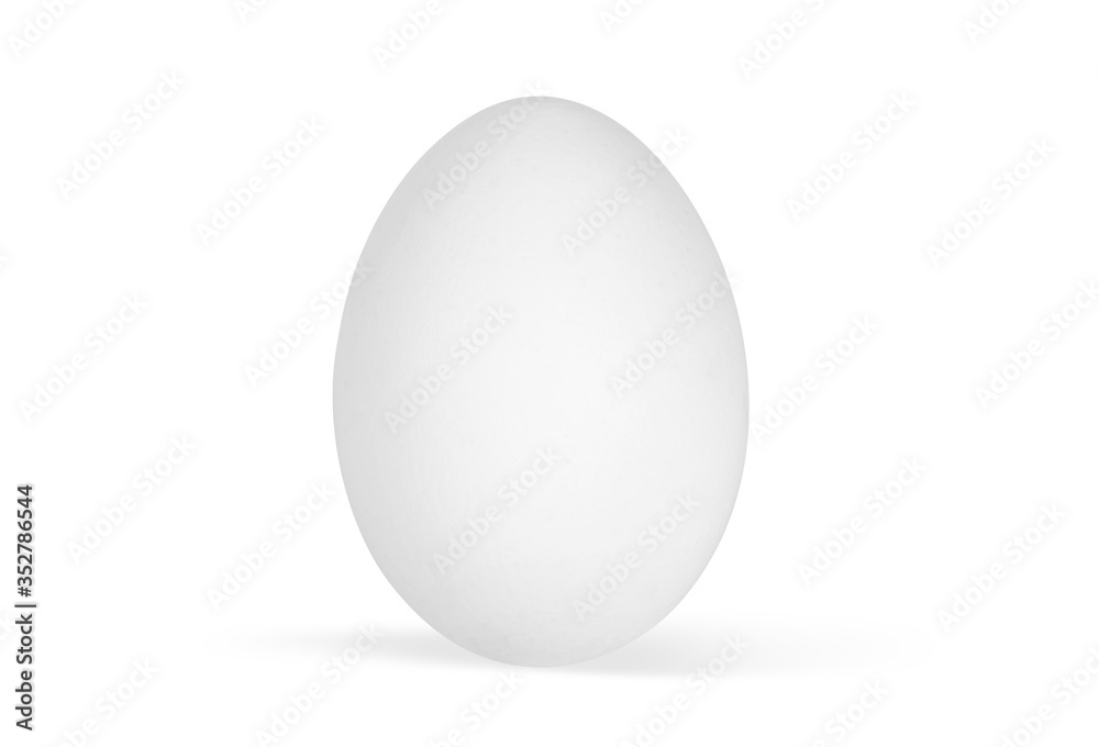 Single white chicken egg shell isolated on white background Single white chicken egg shell isolated on white background
