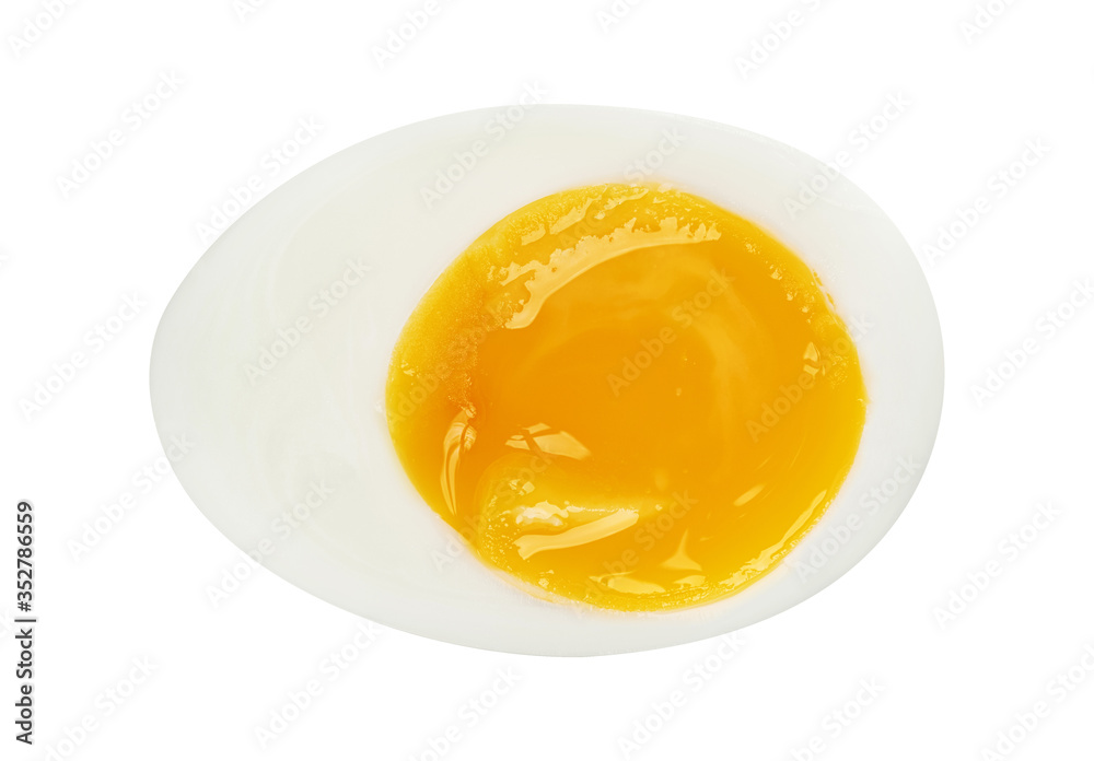 Sliced Boiled Egg Isolated on White Background with clipping path Sliced Boiled Egg Isolated on White Background with clipping path