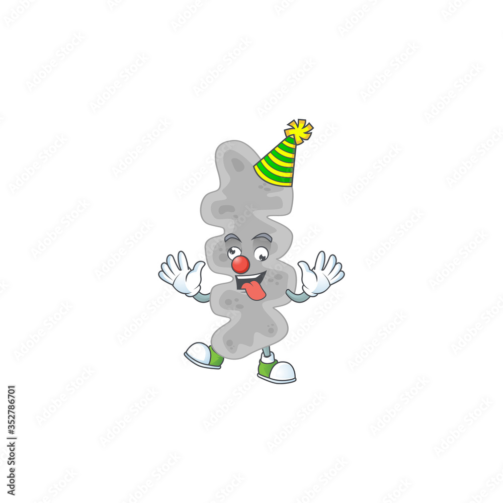 entertaining Clown leptospirillum ferriphilum caricature character design style entertaining Clown leptospirillum ferriphilum caricature character design style