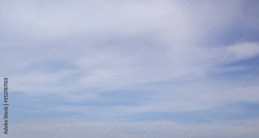The vast blue sky and white clouds. Blue sky panorama.