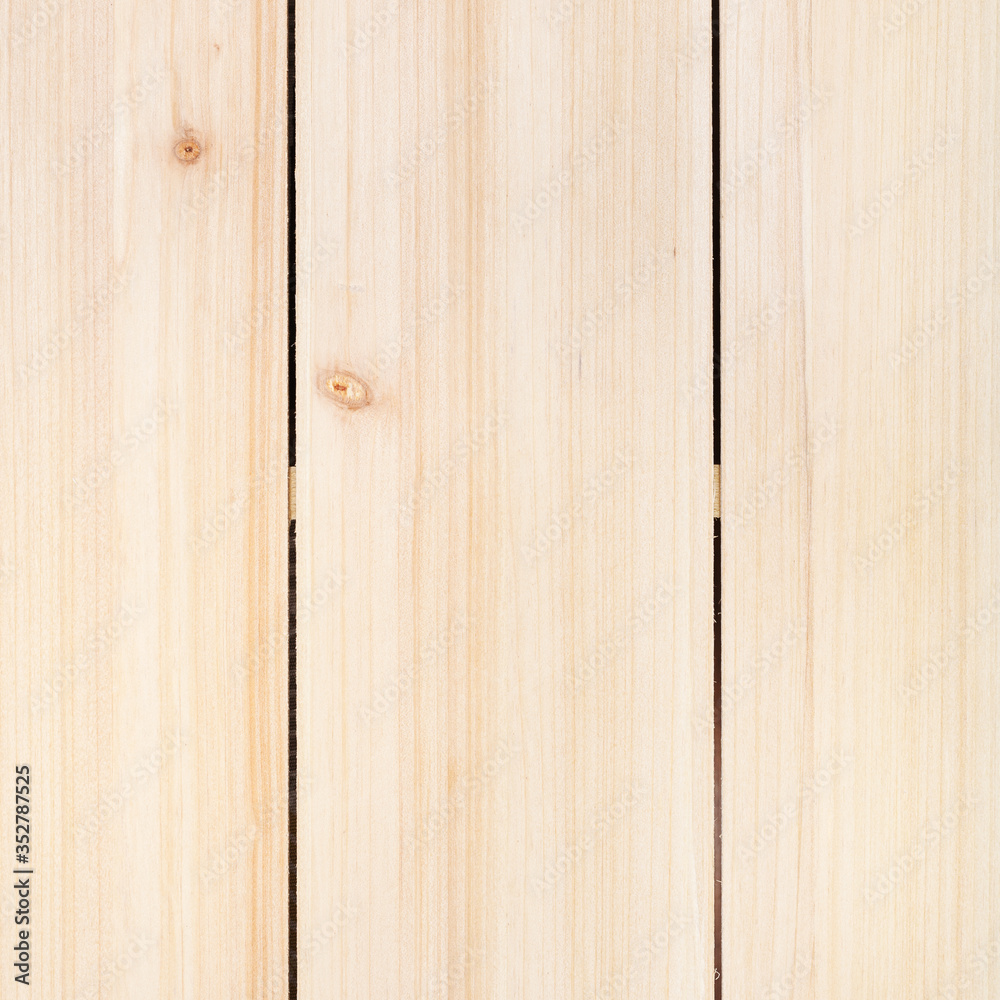 Naklejka premium square wooden background - unpainted wood board from vertical pine planks