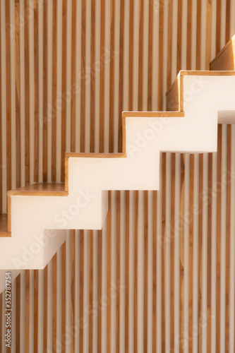 pattern of Wood stairs  interior design