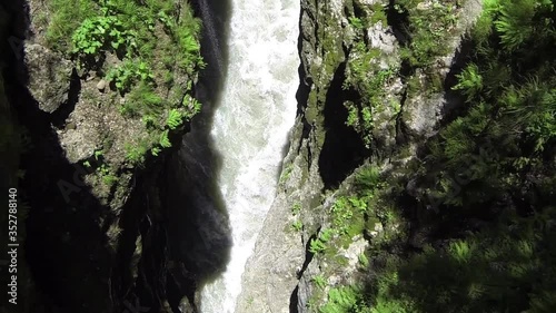 Caucasus, Ossetia. Digoria Gorge. Mountain canyon, river Uruh. Landscape. photo