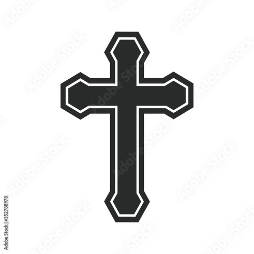 cross religious icon vector  design illustration