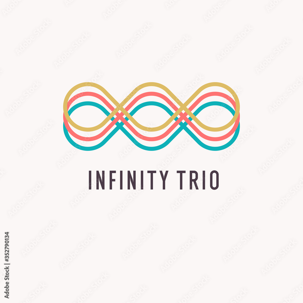 The illustration shows the infinity sign. Modern graphics. The illustration shows the infinity sign. Modern graphics.