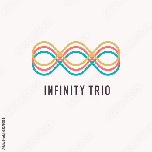 The illustration shows the infinity sign. Modern graphics. photo