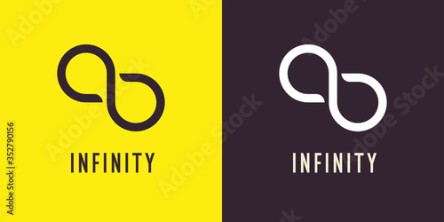 The illustration shows the infinity sign. Modern graphics. photo