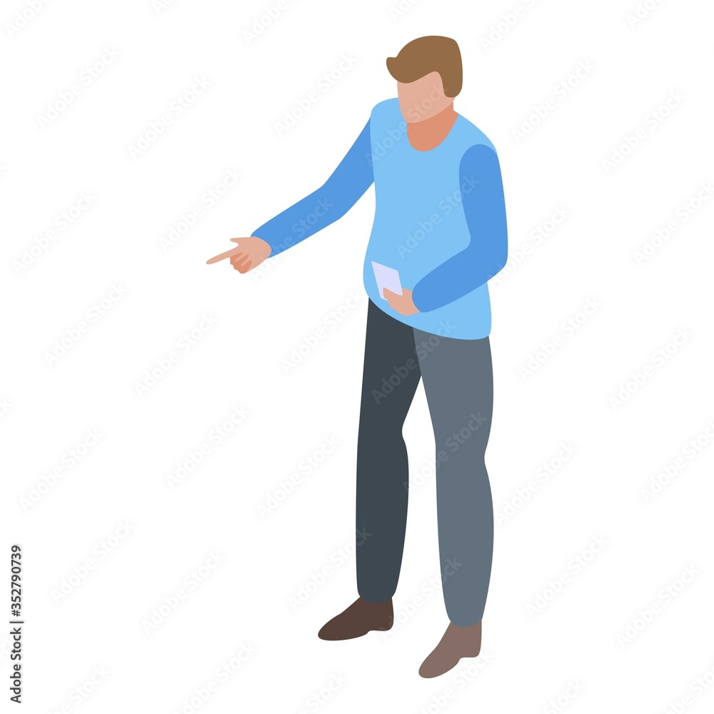Boy quest icon. Isometric of boy quest vector icon for web design isolated on white background Boy quest icon. Isometric of boy quest vector icon for web design isolated on white background