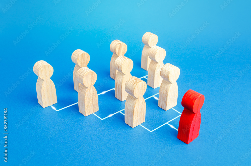 Foto de Business hierarchy system of employees. Power and