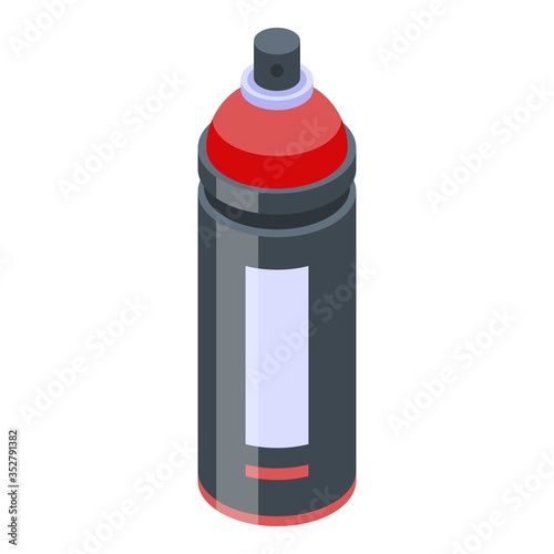 Paint spray bottle icon. Isometric of paint spray bottle vector icon for web design isolated on white background