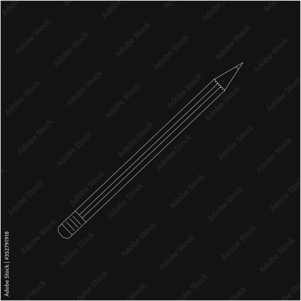 wooden pencil. Illustrator for web and mobile design. wooden pencil. Illustrator for web and mobile design.