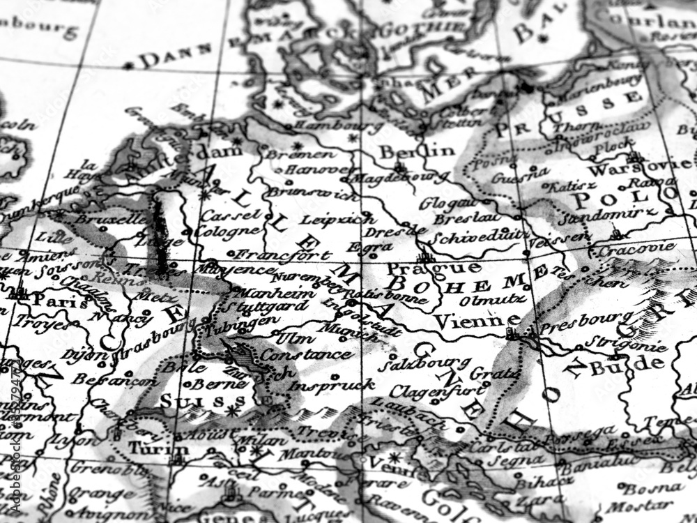 アンティークの世界地図　ドイツ