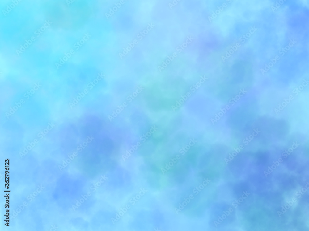 Watercolor image blue bokeh abstract background