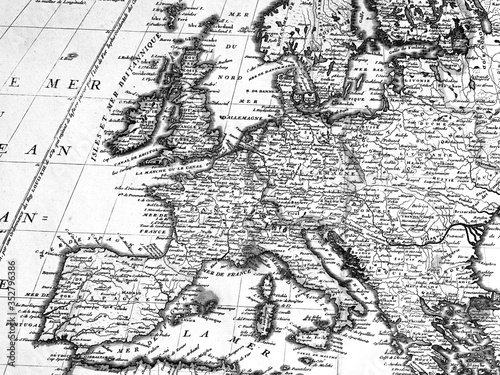アンティークの世界地図　ヨーロッパ