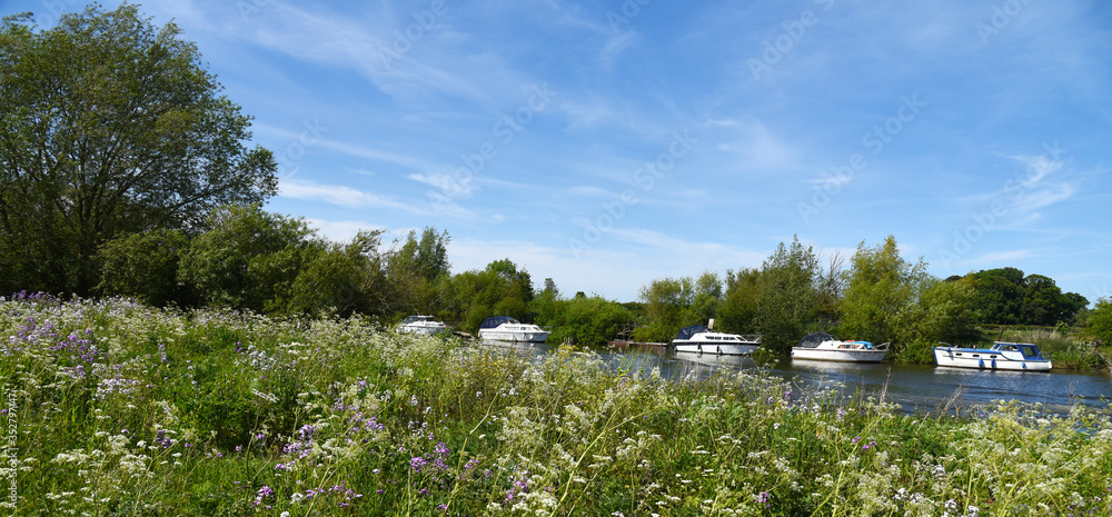 Fototapeta premium The river Ouse at Naburn Lock near York