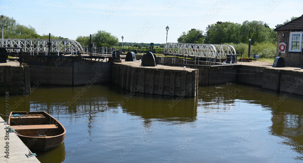 Fototapeta premium The river Ouse at Naburn Lock near York