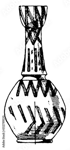 Modern Egyptian Bottle, vintage illustration.