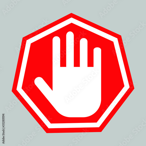 stop hand sign